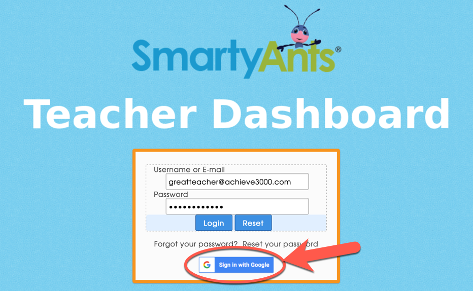 smarty ants login teacher sign up